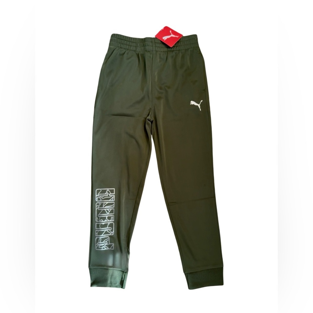 Puma Power Big Kids Myrtle Green Athletic Sweatpants Sz XS/S